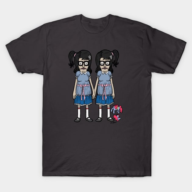 Tina Burger The Shining parody horror design T-Shirt by AtomicMadhouse